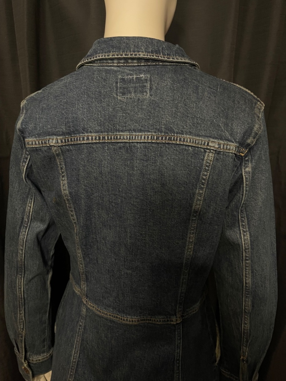 Levi's Flynn Western Denim Mini Dress Size Medium NWT Standard Fit Blue - Picture 9 of 16